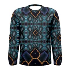 Blue Pattern Men s Long Sleeve Tee