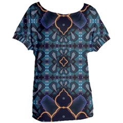 Blue Pattern Women s Oversized Tee