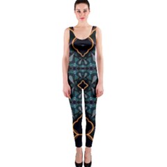 Blue Pattern One Piece Catsuit by Dazzleway