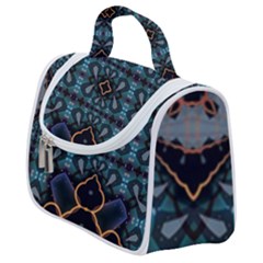 Blue Pattern Satchel Handbag