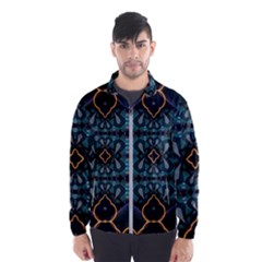 Blue Pattern Men s Windbreaker