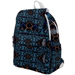 Blue Pattern Top Flap Backpack by Dazzleway