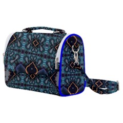 Blue Pattern Satchel Shoulder Bag