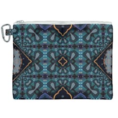 Blue Pattern Canvas Cosmetic Bag (xxl)