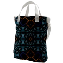 Blue Pattern Canvas Messenger Bag by Dazzleway