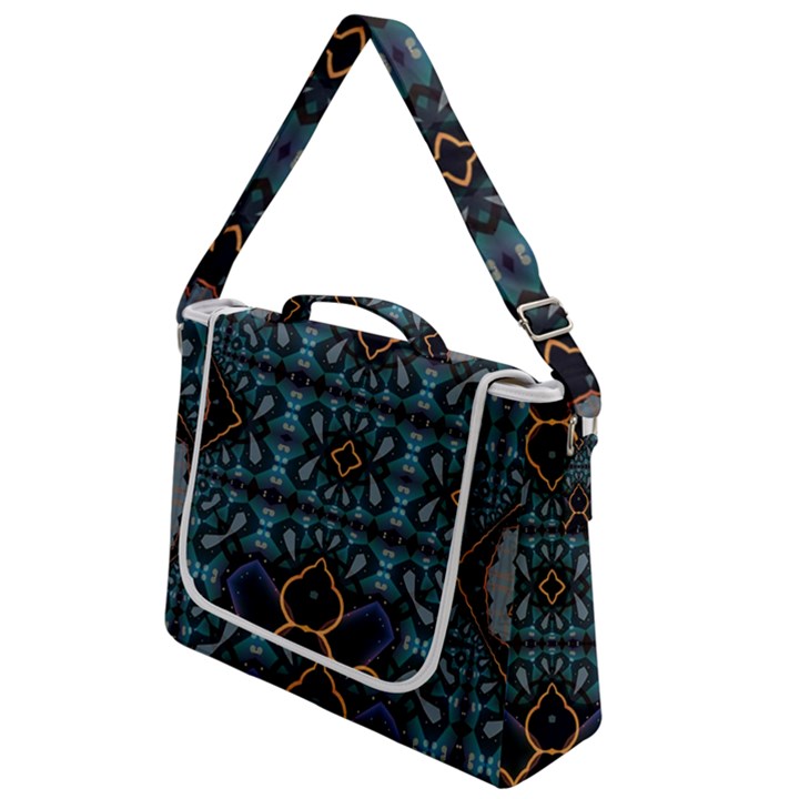 Blue pattern Box Up Messenger Bag