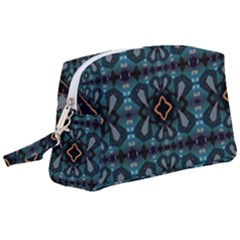 Blue Pattern Wristlet Pouch Bag (large) by Dazzleway