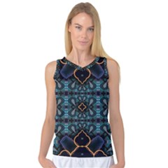 Blue Pattern Women s Basketball Tank Top by Dazzleway