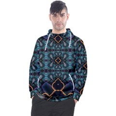 Blue Pattern Men s Pullover Hoodie