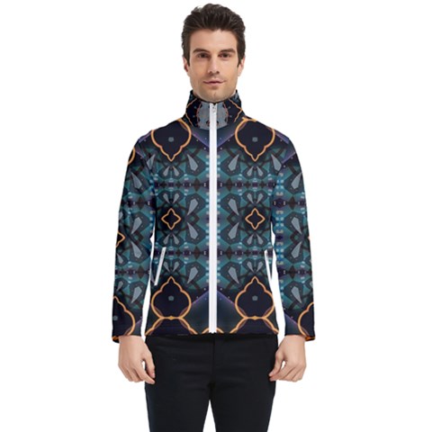 Blue Pattern Men s Bomber Jacket by Dazzleway