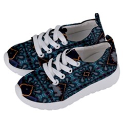 Blue Pattern Kids  Lightweight Sports Shoes by Dazzleway