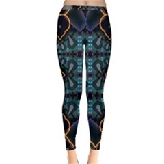 Blue Pattern Inside Out Leggings by Dazzleway