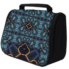 Blue Pattern Full Print Travel Pouch (big) by Dazzleway