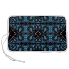 Blue Pattern Pen Storage Case (m) by Dazzleway