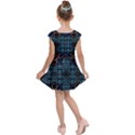 Blue pattern Kids  Cap Sleeve Dress View2