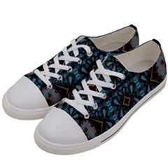 Blue Pattern Women s Low Top Canvas Sneakers by Dazzleway