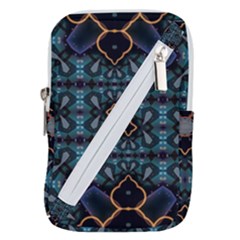 Blue Pattern Belt Pouch Bag (large) by Dazzleway