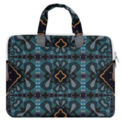 Blue Pattern Macbook Pro Double Pocket Laptop Bag