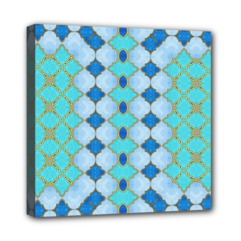 Turquoise Mini Canvas 8  X 8  (stretched) by Dazzleway