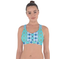 Turquoise Cross String Back Sports Bra by Dazzleway