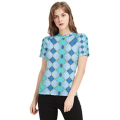 Turquoise Women s Short Sleeve Rash Guard by Dazzleway