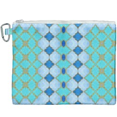 Turquoise Canvas Cosmetic Bag (xxxl) by Dazzleway