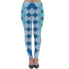 Turquoise Lightweight Velour Leggings by Dazzleway