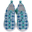 Turquoise Kids  Velcro No Lace Shoes View1