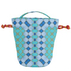 Turquoise Drawstring Bucket Bag by Dazzleway