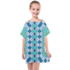 Turquoise Kids  One Piece Chiffon Dress by Dazzleway