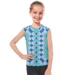 Turquoise Kids  Mesh Tank Top