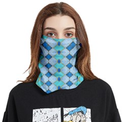 Turquoise Face Covering Bandana (two Sides)