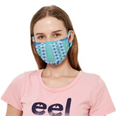 Turquoise Crease Cloth Face Mask (adult) by Dazzleway