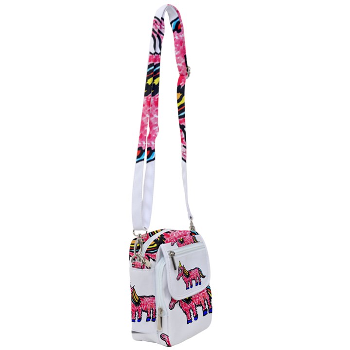 Unicorn Sketchy Style Drawing Shoulder Strap Belt Bag