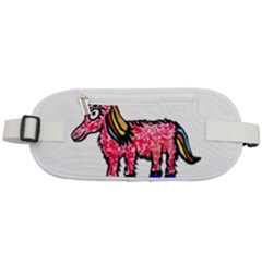 Unicorn Sketchy Style Drawing Rounded Waist Pouch by dflcprintsclothing