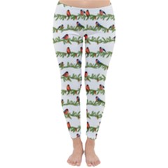 Bullfinches On The Branches Classic Winter Leggings by SychEva