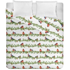 Bullfinches On The Branches Duvet Cover Double Side (california King Size) by SychEva