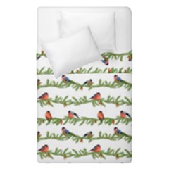 Bullfinches On The Branches Duvet Cover Double Side (single Size) by SychEva