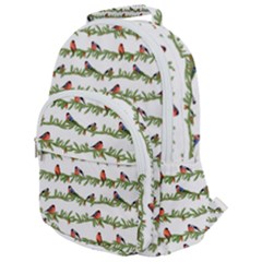 Bullfinches On The Branches Rounded Multi Pocket Backpack by SychEva