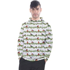 Bullfinches On The Branches Men s Pullover Hoodie by SychEva