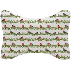 Bullfinches On The Branches Seat Head Rest Cushion by SychEva