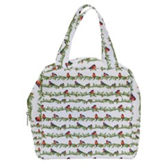 Bullfinches On The Branches Boxy Hand Bag by SychEva