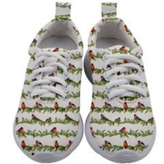 Bullfinches On The Branches Kids Athletic Shoes by SychEva