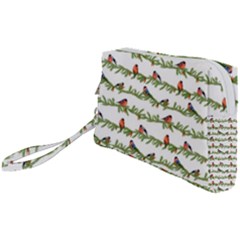 Bullfinches On The Branches Wristlet Pouch Bag (small) by SychEva