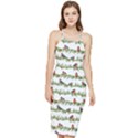 Bullfinches On The Branches Bodycon Cross Back Summer Dress View1