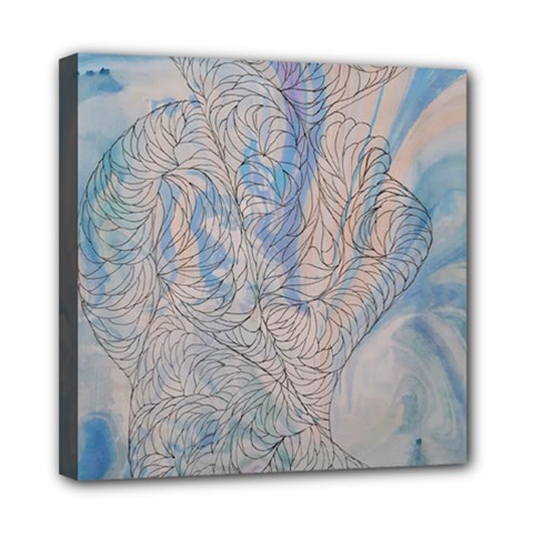 Convoluted Patterns Mini Canvas 8  X 8  (stretched) by kaleidomarblingart