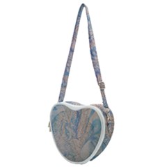 Convoluted Patterns Heart Shoulder Bag by kaleidomarblingart