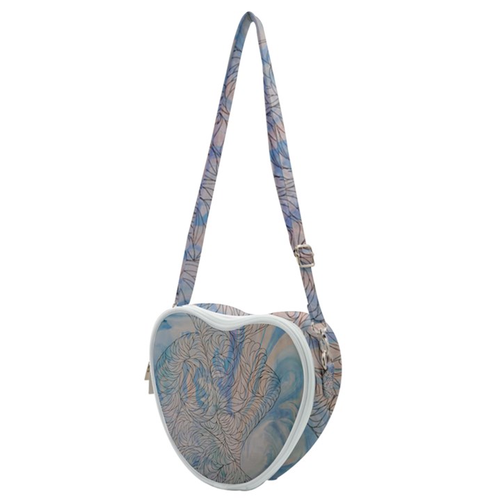 Convoluted patterns Heart Shoulder Bag