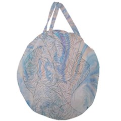 Convoluted Patterns Giant Round Zipper Tote by kaleidomarblingart