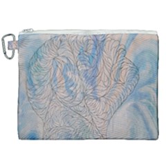 Convoluted Patterns Canvas Cosmetic Bag (xxl) by kaleidomarblingart